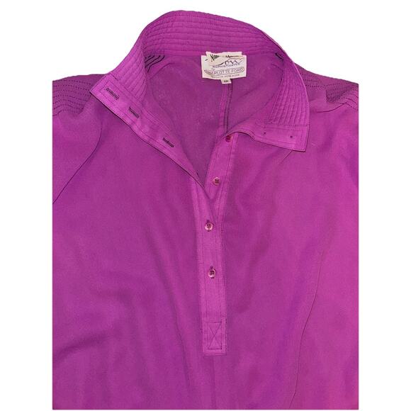 Vintage‎ 70's Don Sophisticates by Charlotte Ford Purple Pleated Dress Size 12 - Picture 6 of 11